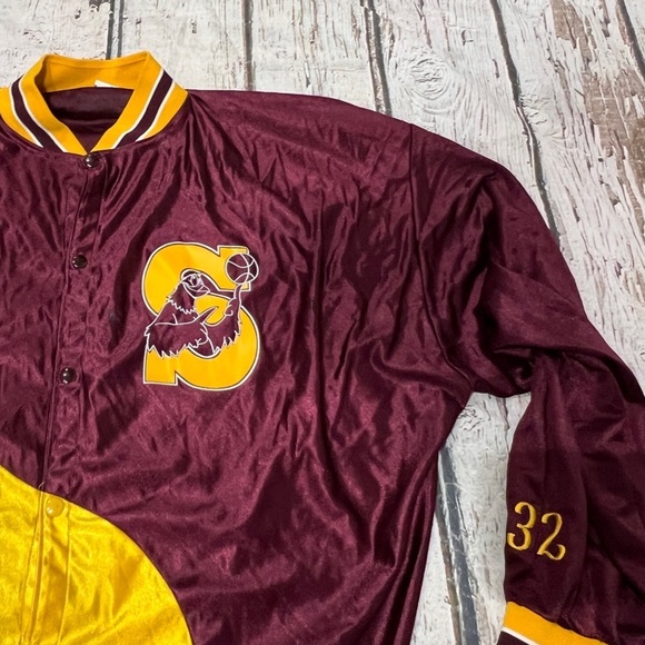 Vintage High School Basketball 1990s Warmup Sports Jersey Button Up - Picture 3 of 7